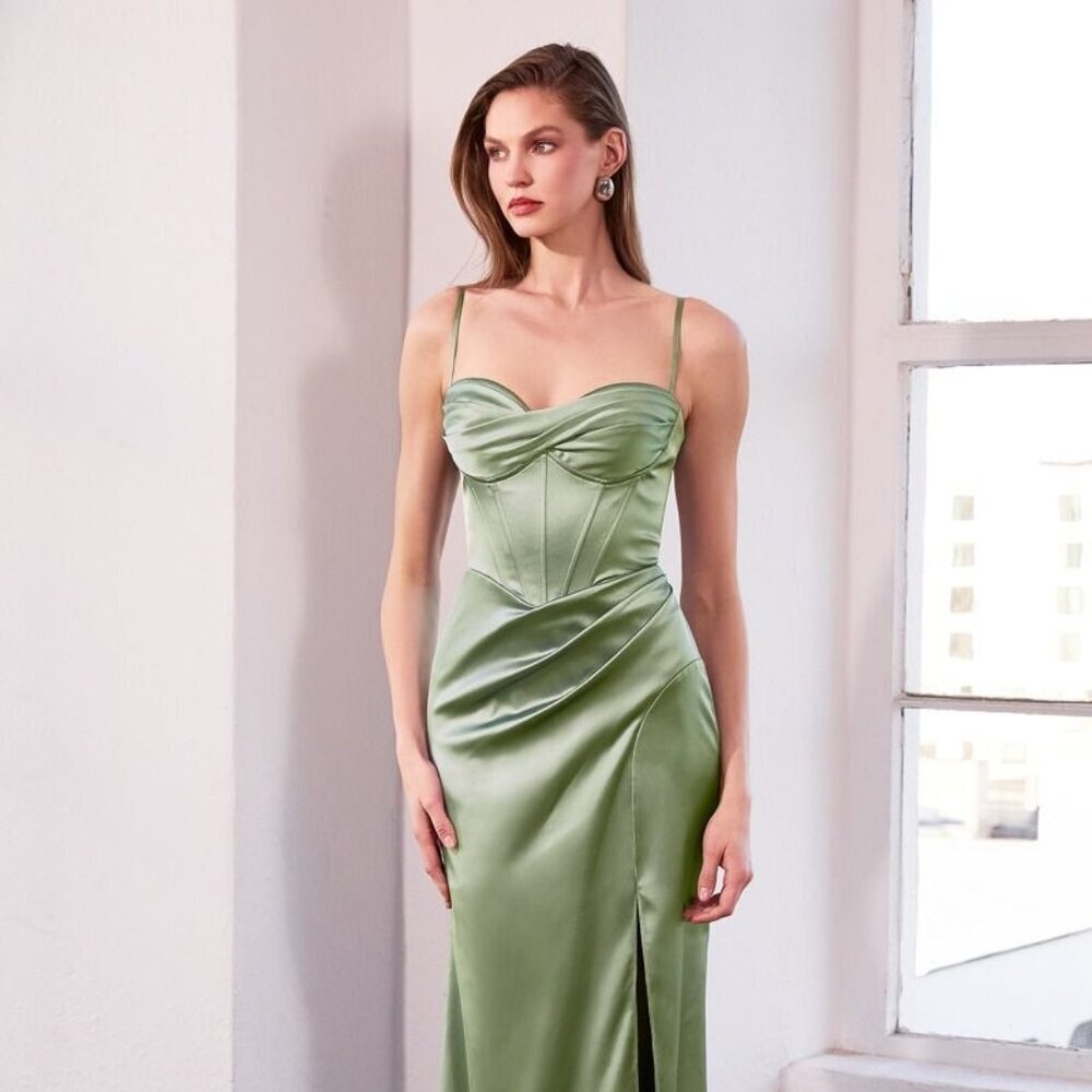 New Sheath Sleeveless Evening Dress w/ Sweetheart Neck & Sexy Leg Slit CD T608